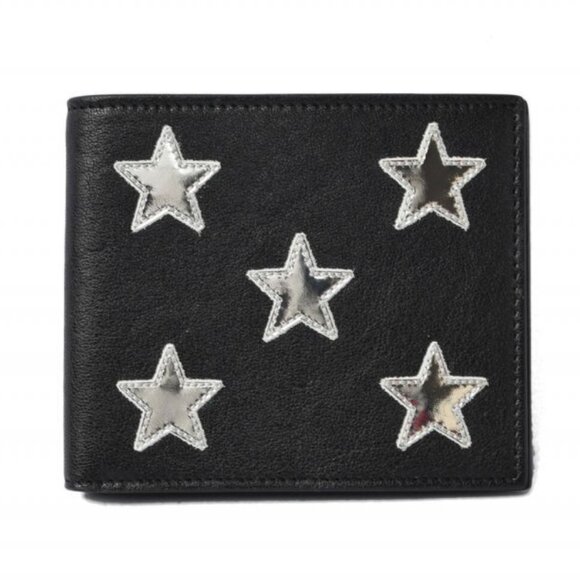 Saint Laurent Handbags - Saint Laurent Wallet YSL Foldable Wallet Star Leather Black
